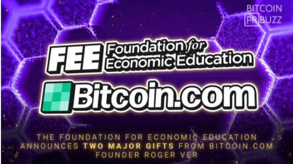 経済教育財団がBitcoin.comの創設者ロジャーバーからの2つの主要な贈り物を発表