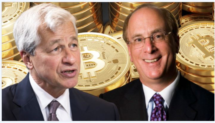 ブラックロックのCEOがビットコインについてJPモルガンのボス、ジェイミー・ダイモンに同意、「デジタル化された通貨の巨大な役割」を見る