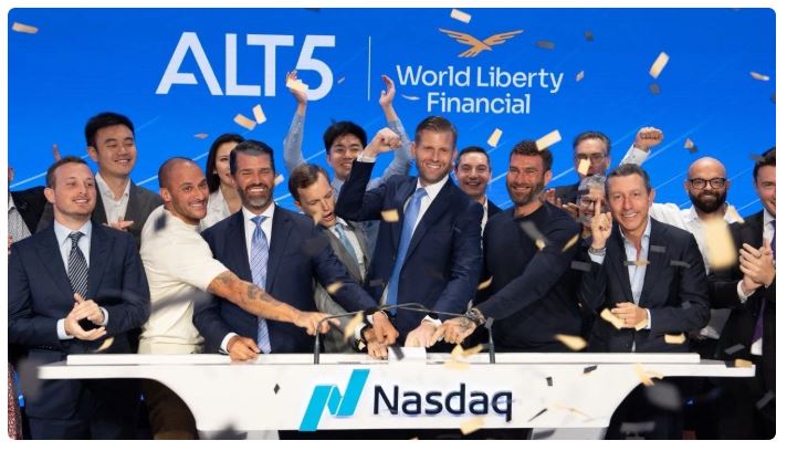 エリック・トランプとAlt5 Sigmaチーム、ナスダック開会ベルを鳴らす